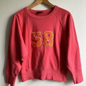 Varsity 53 sweatshirt in original cotton terry orange women’s XS